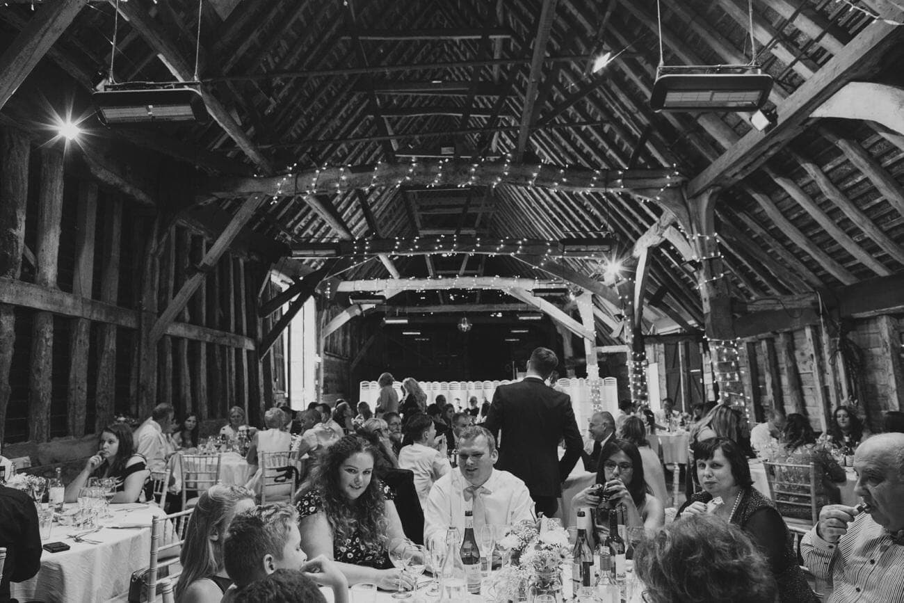 Blackthorpe barn wedding photography wedding breakfast reception