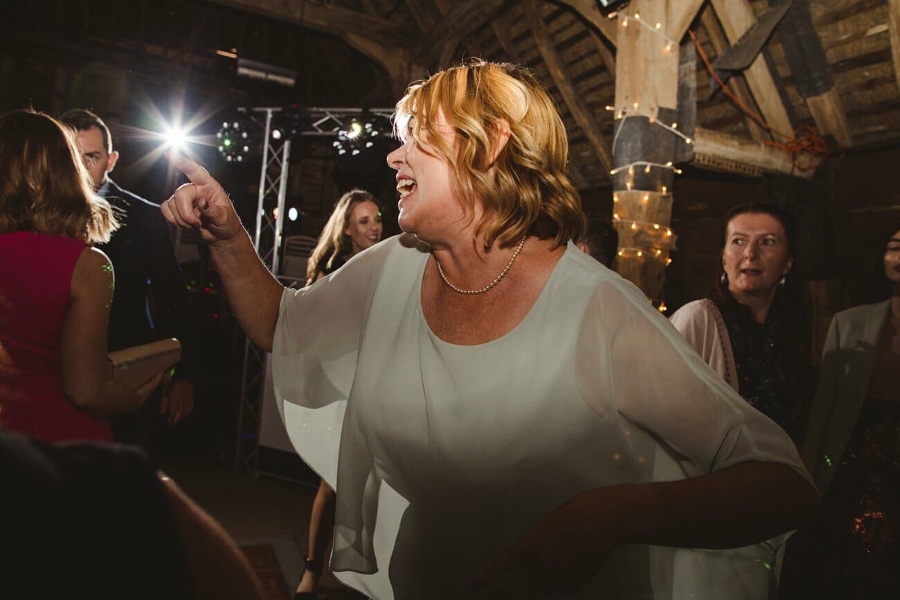 Blackthorpe barn wedding photography evening reception party and disco