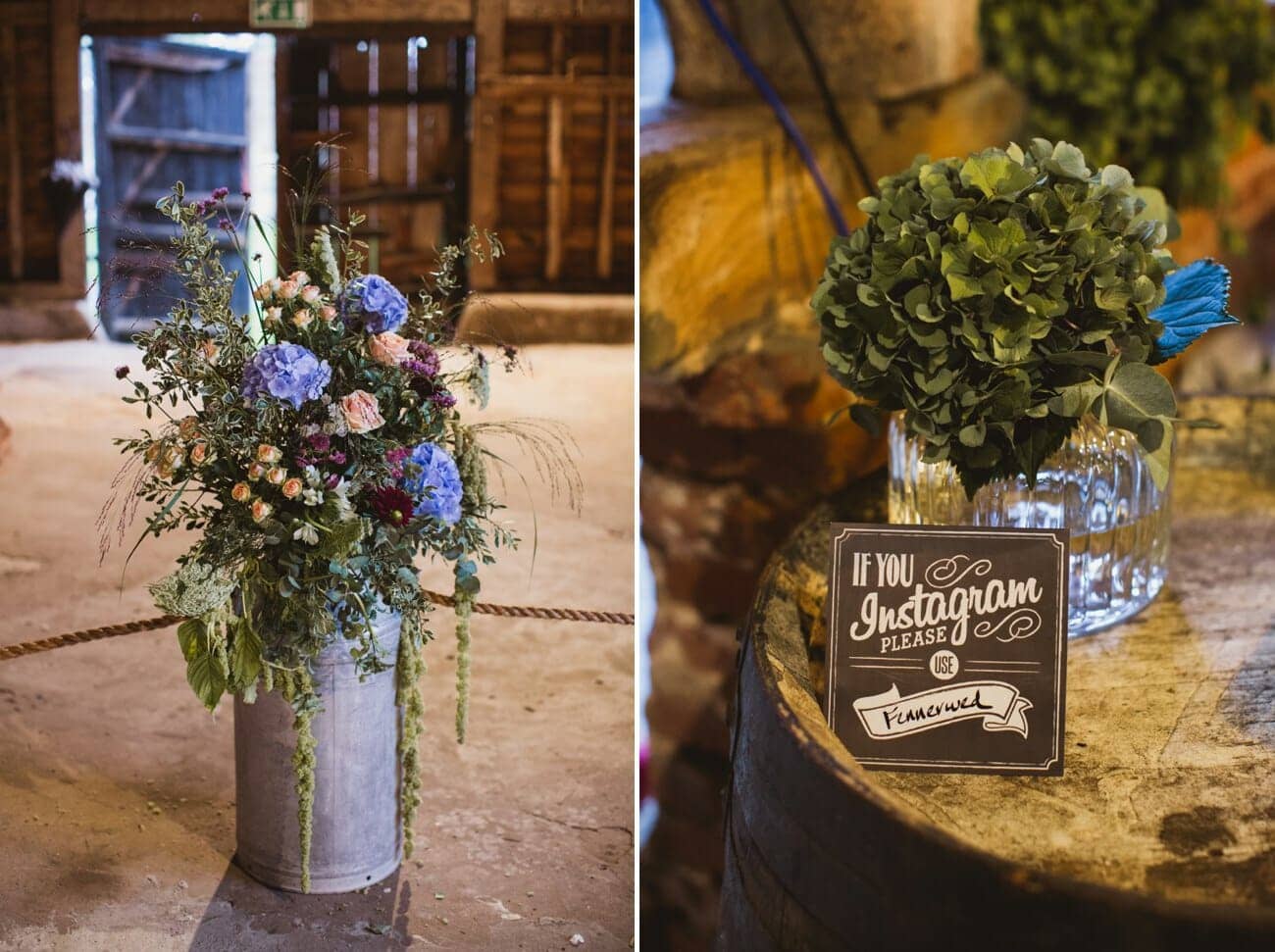 Hall Farm Wordwell Barn flowers wedding photography