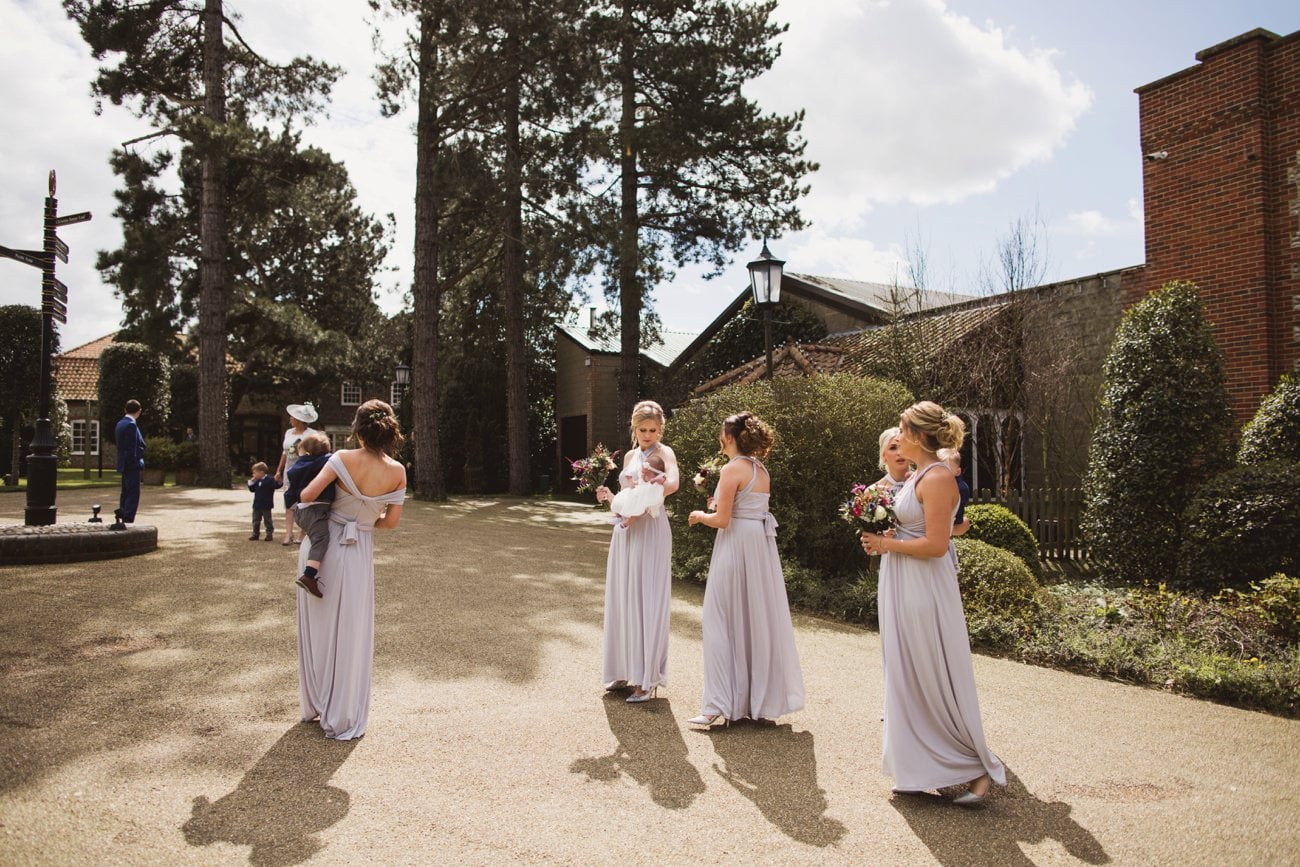 thursford garden pavilion norfolk wedding bridesmaids