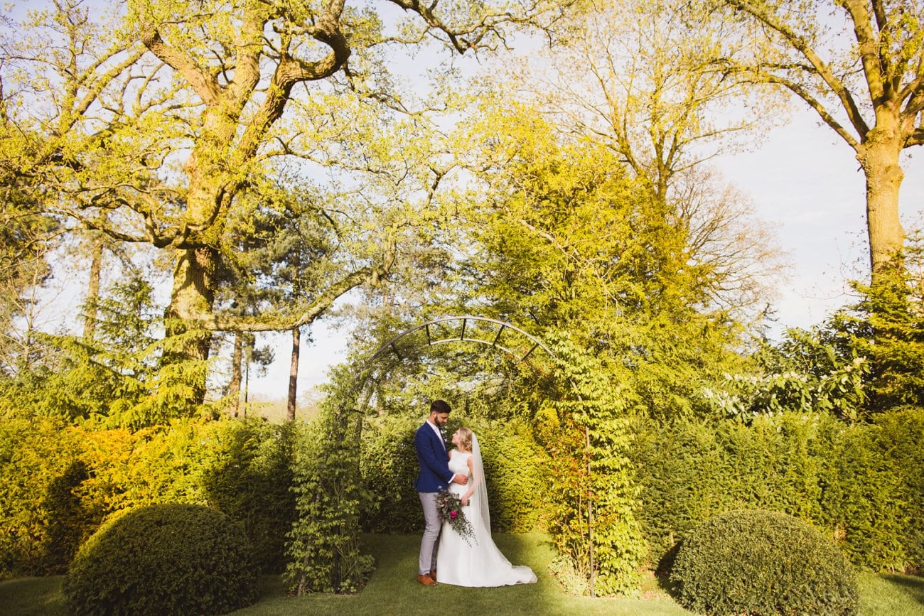 thursford garden pavilion bride and groom photos