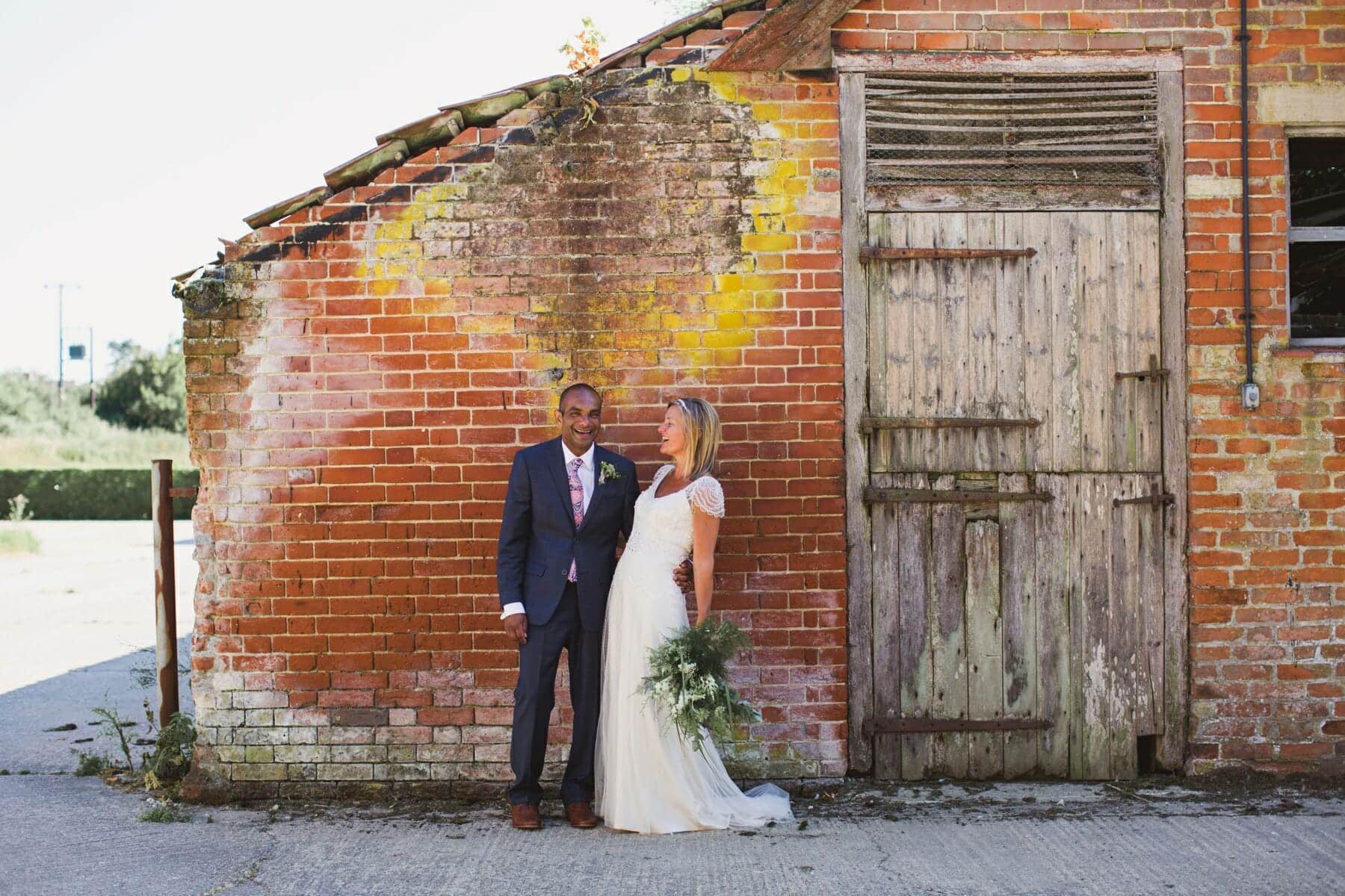Bruisyard Hall and Barn wedding photography couple portraits
