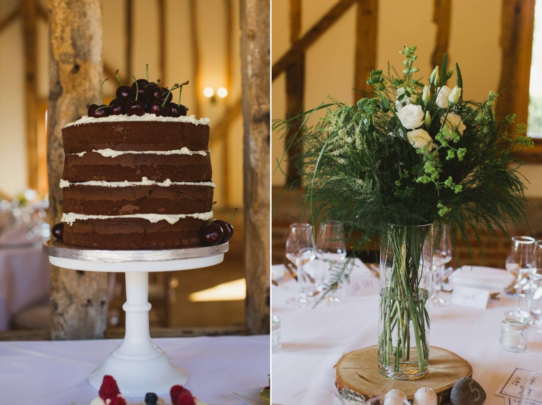 Bruisyard Hall and Barn wedding photography barn and table set up
