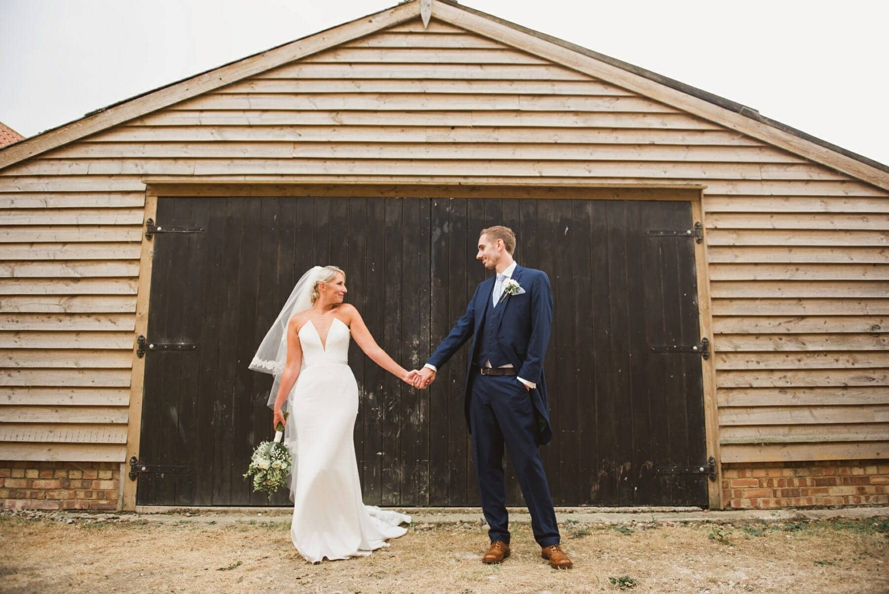 suffolk rustic and relaxed barn wedding couple portraits