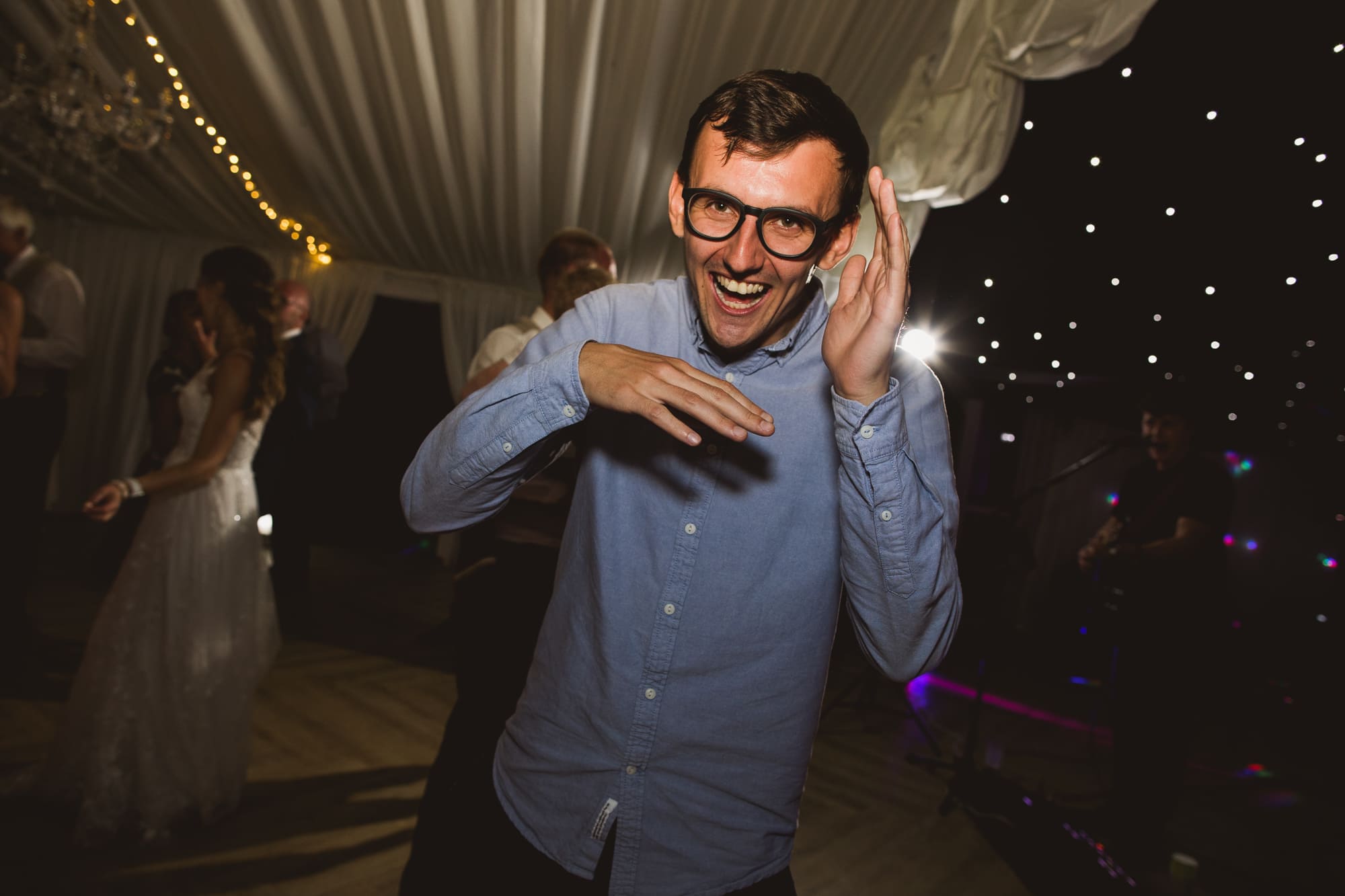 dancing at glemham hall wedding reception