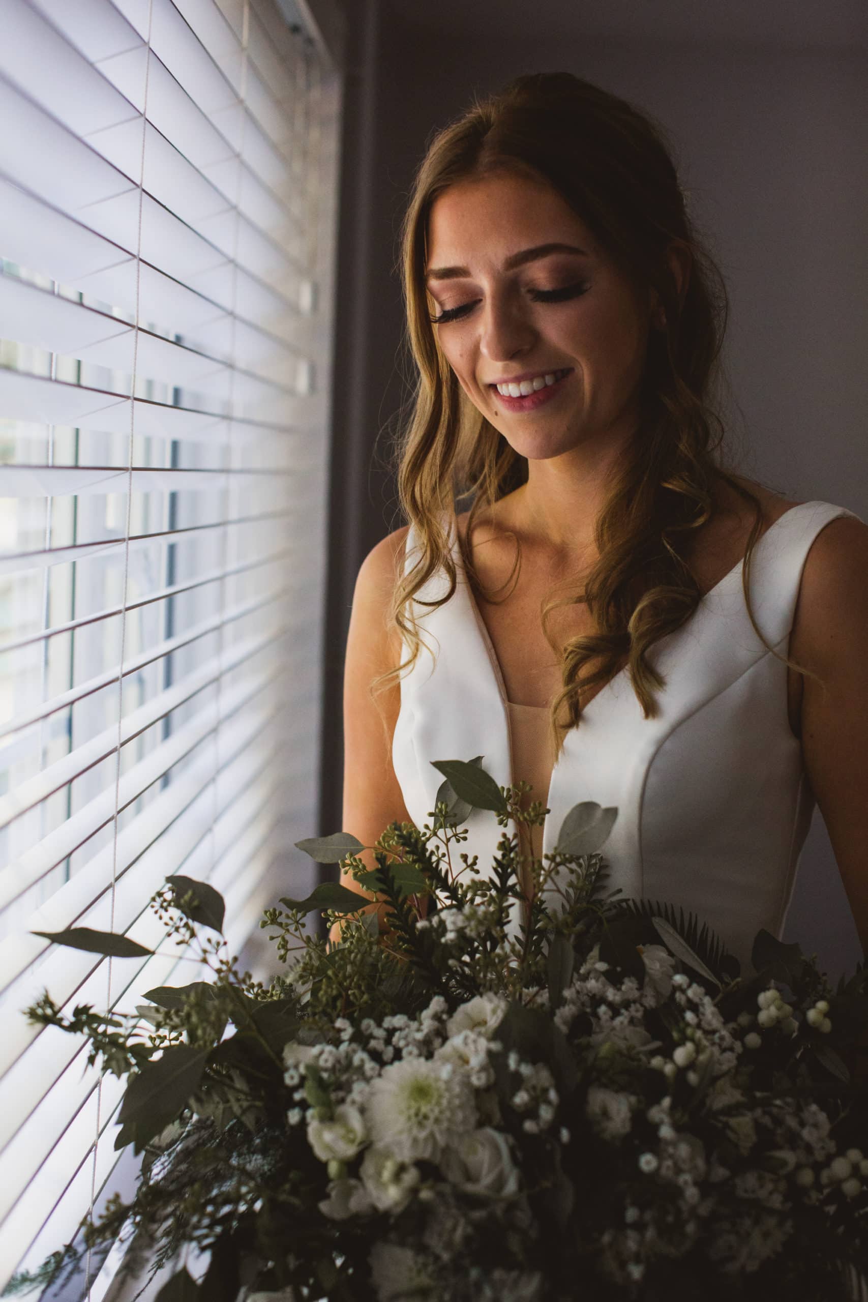 Bride with flowers