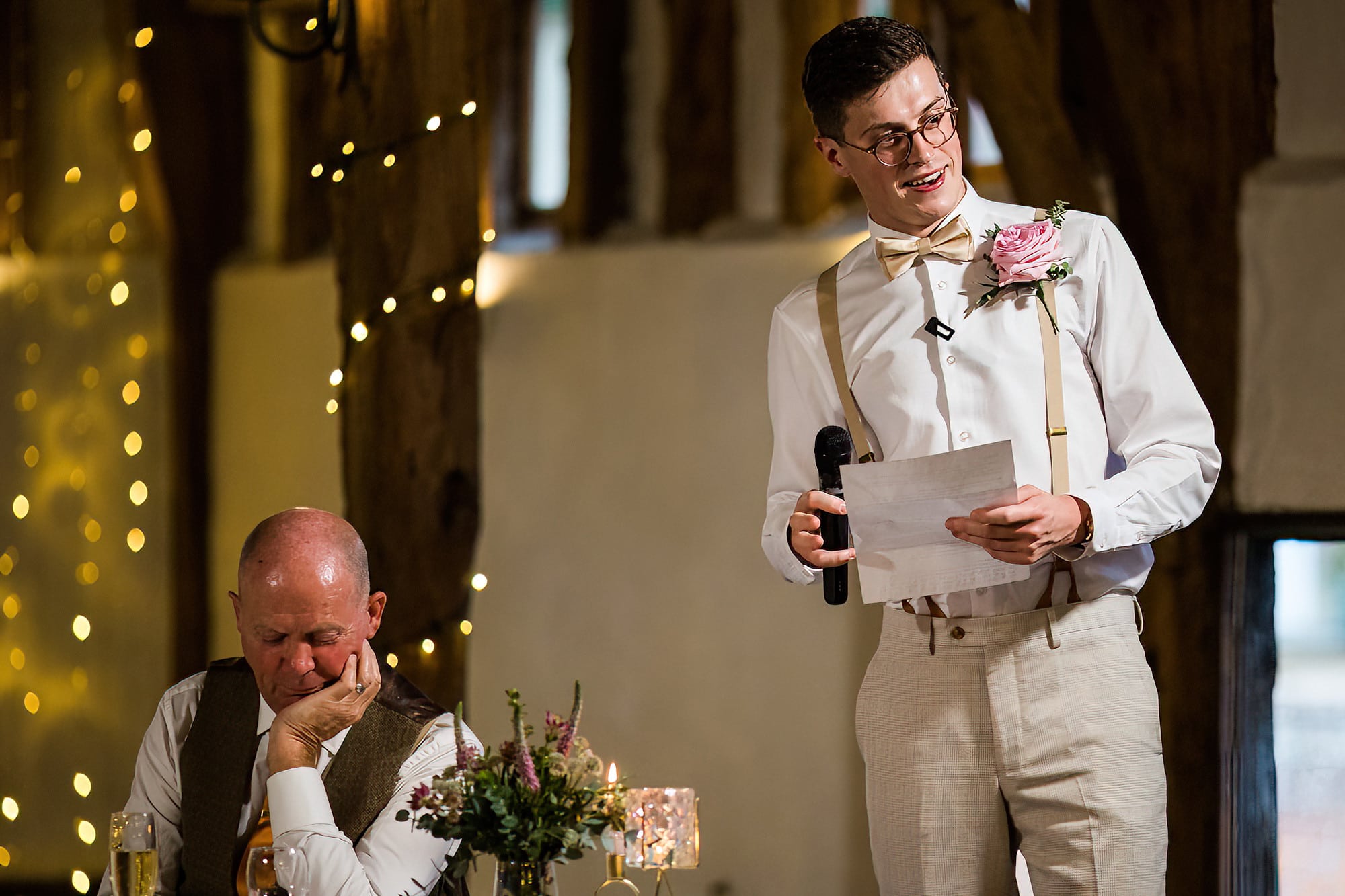 wedding speeches at smeetham hall barn