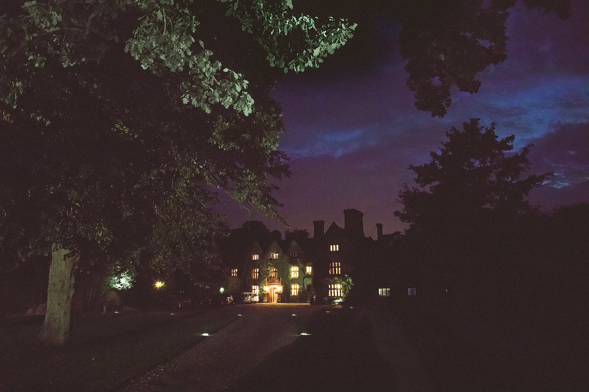 woodhall manor at night